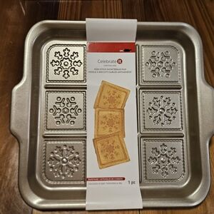 Celebrate It Silver Snowflake Cookie Pan